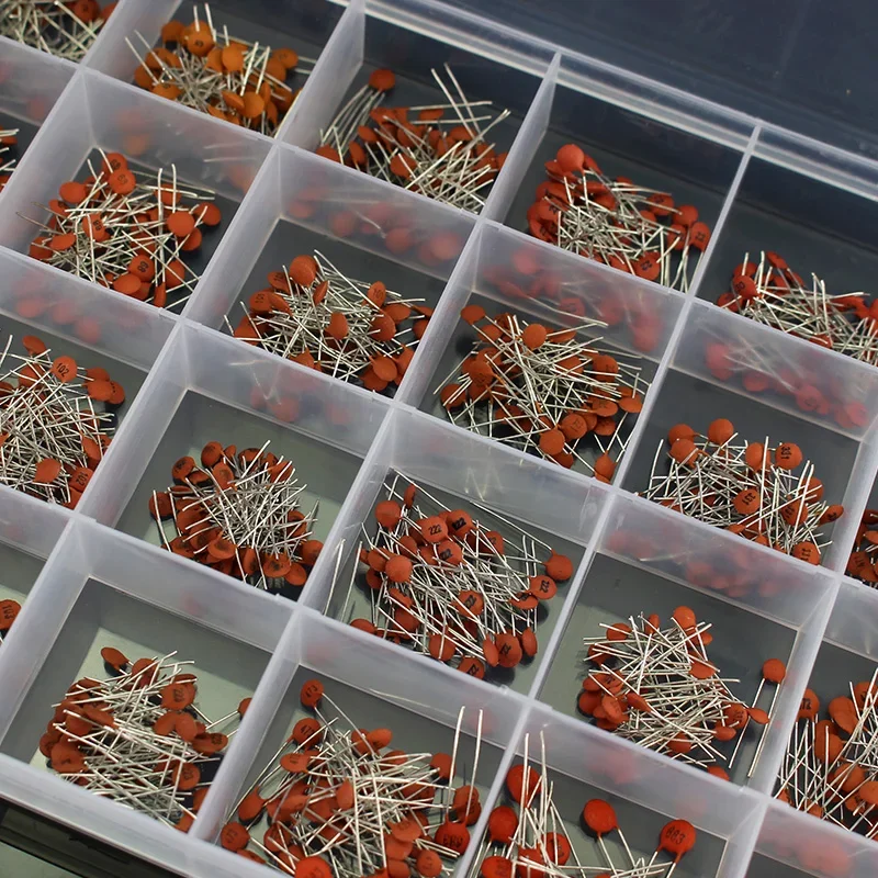 300/960PCS Ceramic Capacitor Assortment Kit 2pF~0.1μF Capacitors Sample Kit for DIY Electronics PCB Repair Prototyping