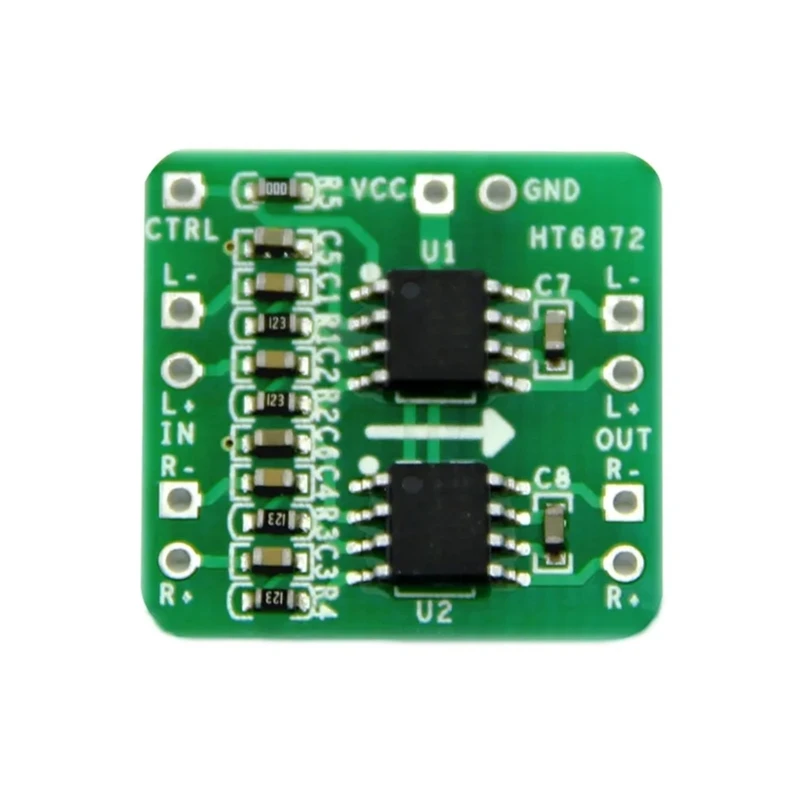 2x3W HT6872 Differential Amplifier Board Digital Class D Amplifier Module Differential Input 3.6-6.5V