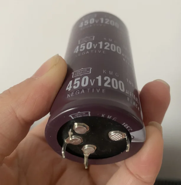 

New original 1200UF 450V Electrolytic capacitor, imported 4-pin capacitor, size 35 * 70MM