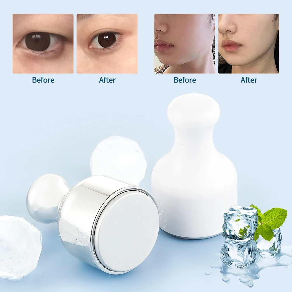 Rodillo enfriador de hielo facial, martillo de compresión de hielo, herramienta para el cuidado de la belleza, tensar la piel, reducir los edemas, reducir los poros, relajación corporal, masajeador de enfriamiento