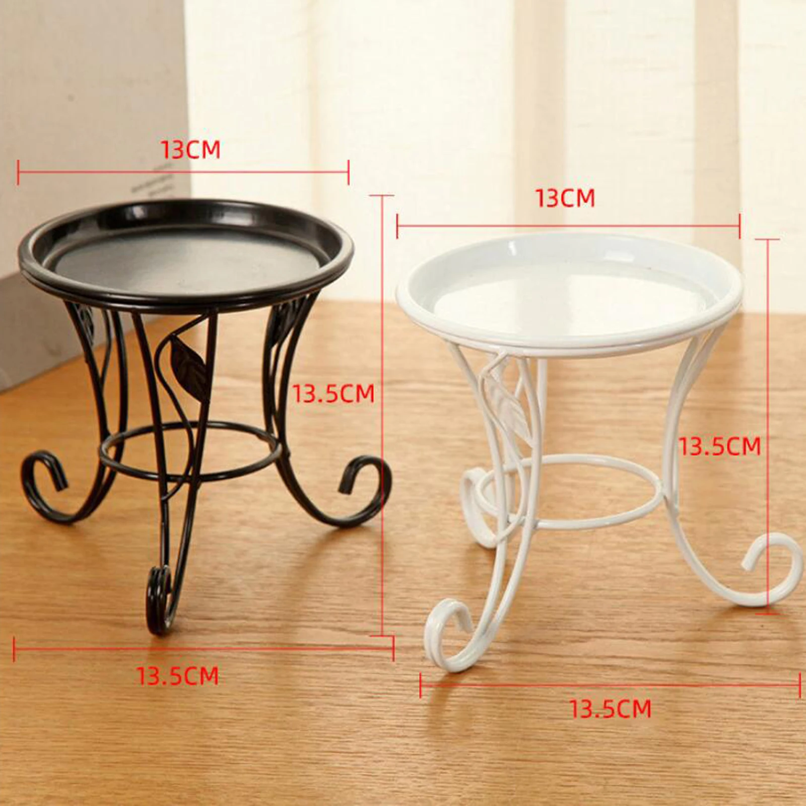 Plant Stand Detachable Tray Stable for Garden Decor Round Flower Pot Holder Stand for Balcony Indoor Office Living Room Outdoor