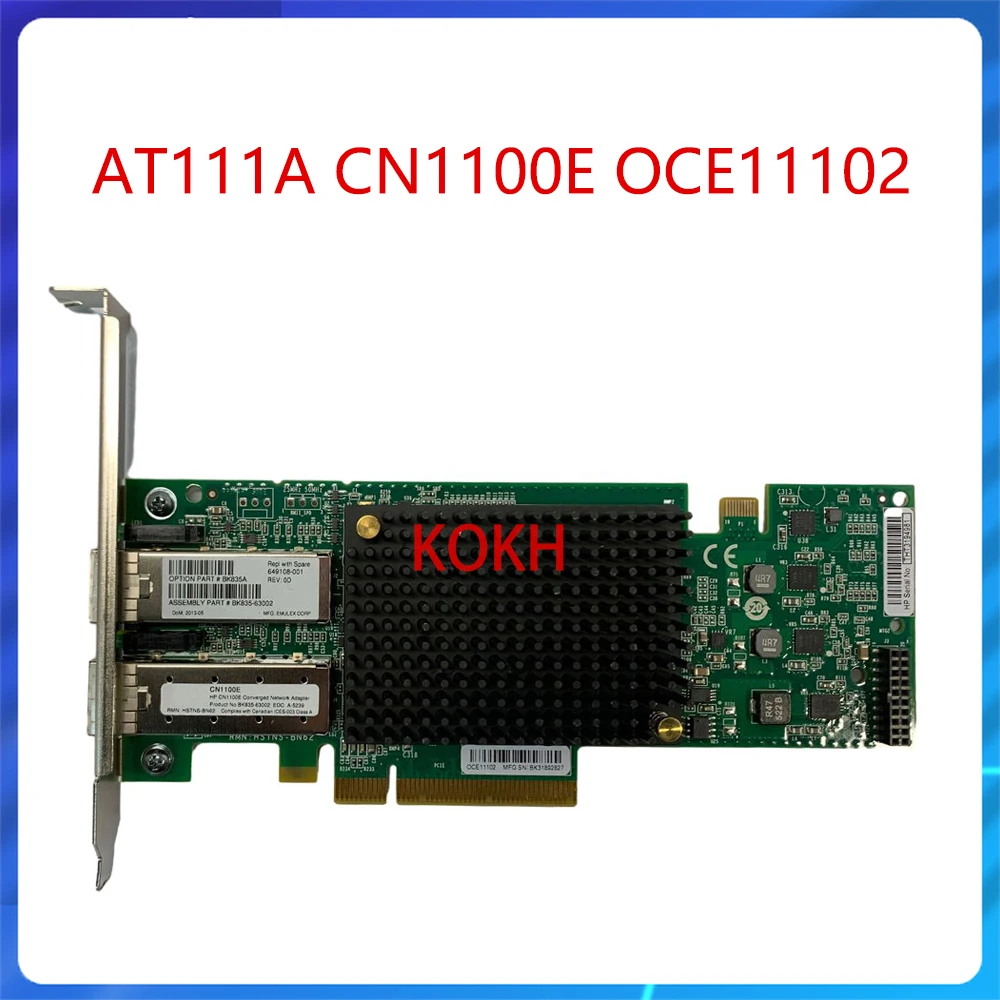 Original BK835A 649108-001 AT111A CN1100E OCE11102 10GB SFP+ Gigabit Ethernet Server Adapter Card PCIe Network Card