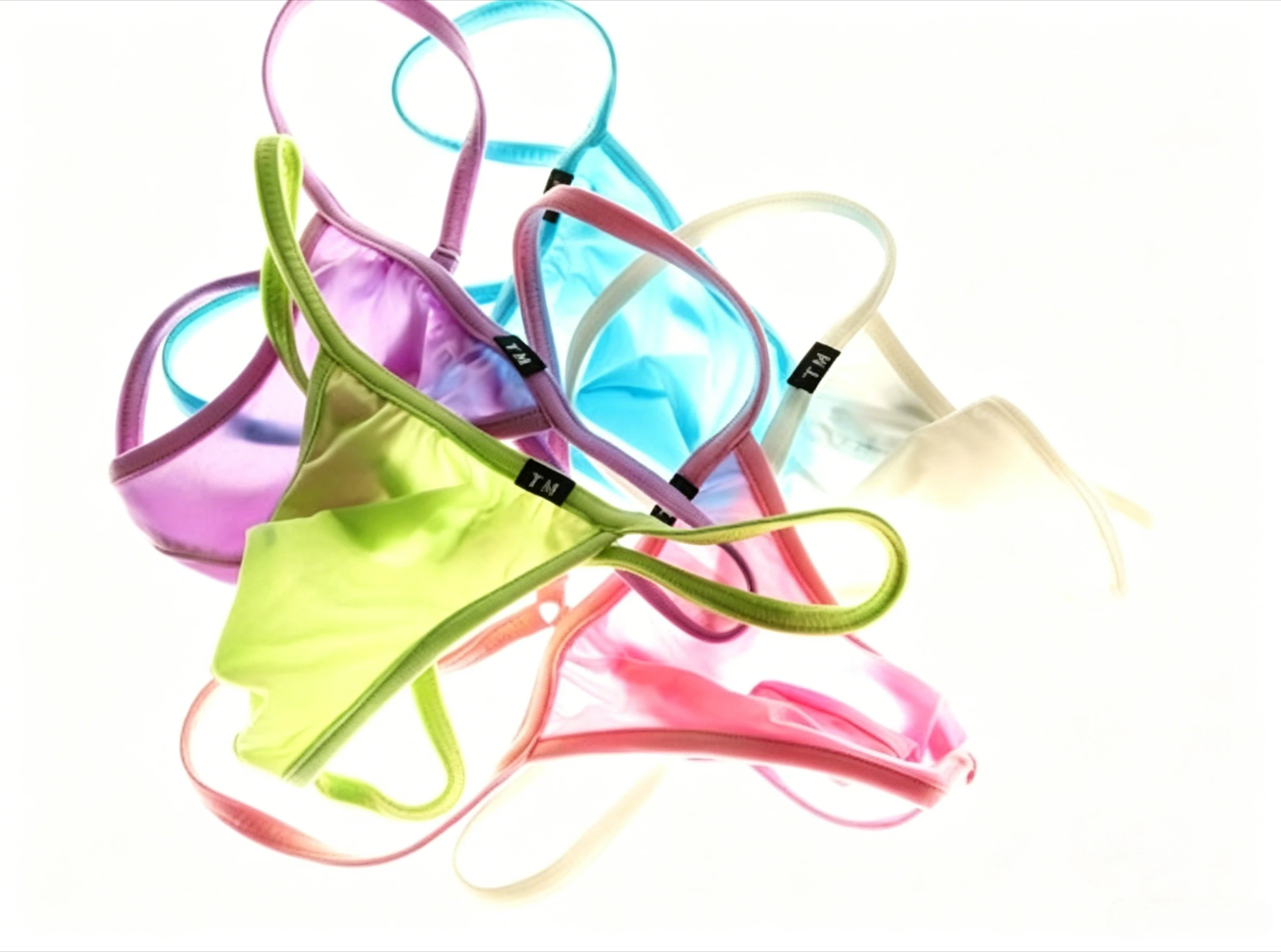 Nylon Back Ring G-String Thong for Men Low Waist High Elastic Sheer Sexy Underwear