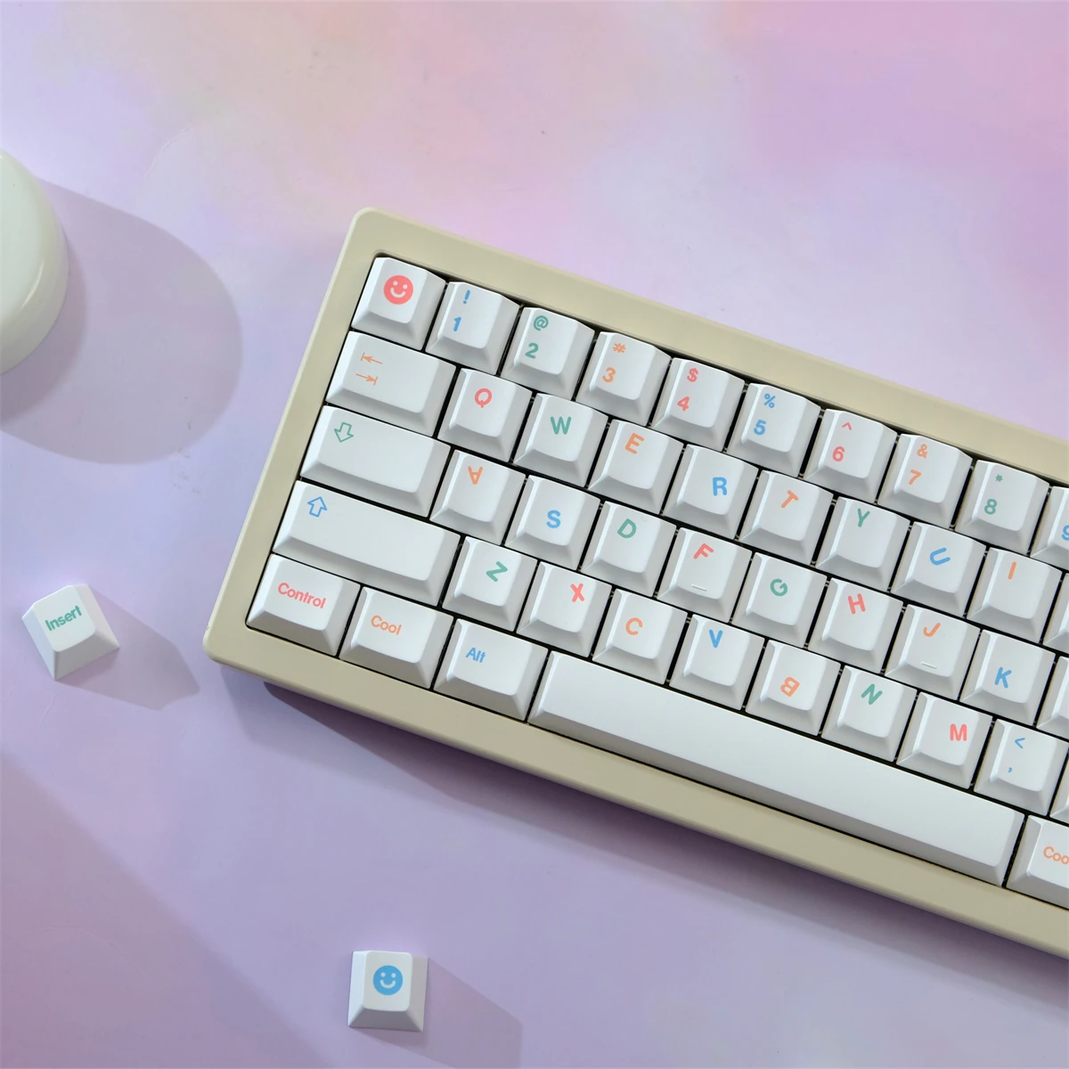 PBT Keycap GMK Cool Kids Keycap Cherry Profile Dye Sublimation Key Cap 130 Keys For MX Keyboard GH60 Wooting 61 67 75 84 87 108