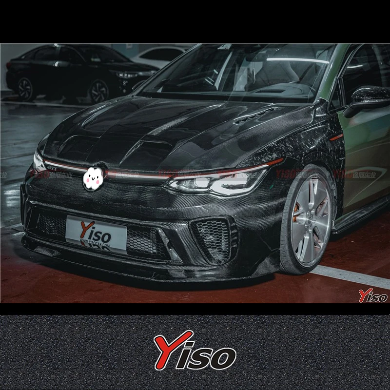 

Подходит для GOLF 8 GTI R: Модифицированный обвес из карбона, передний бампер Yiso, аэродинамический комплект Yiso, передний бампер для Golf 8 Rline.