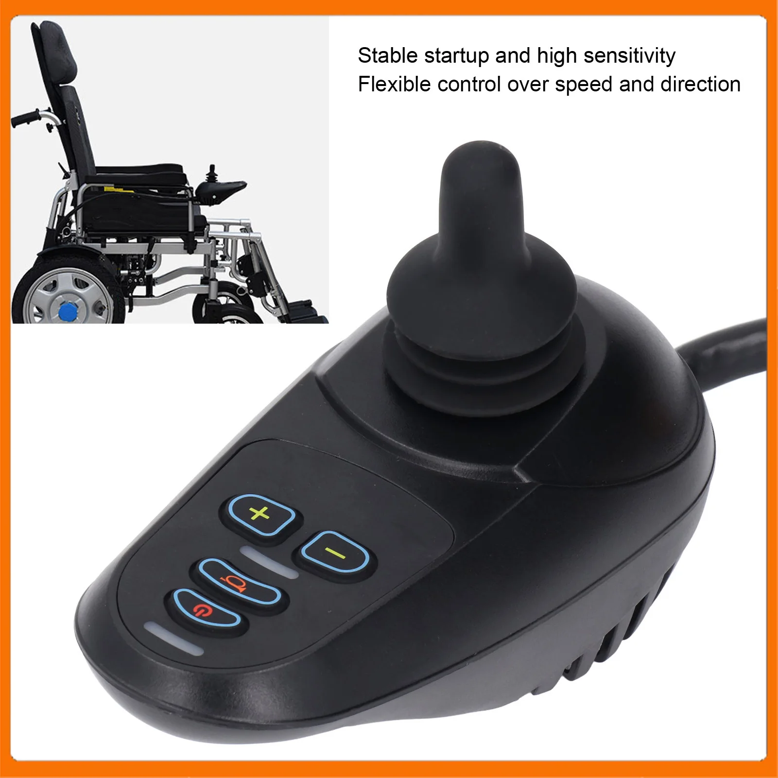 Universal Electric Wheelchair Joystick Controller Intelligent Control Electric Wheelchair Controller DC24V for Replacement