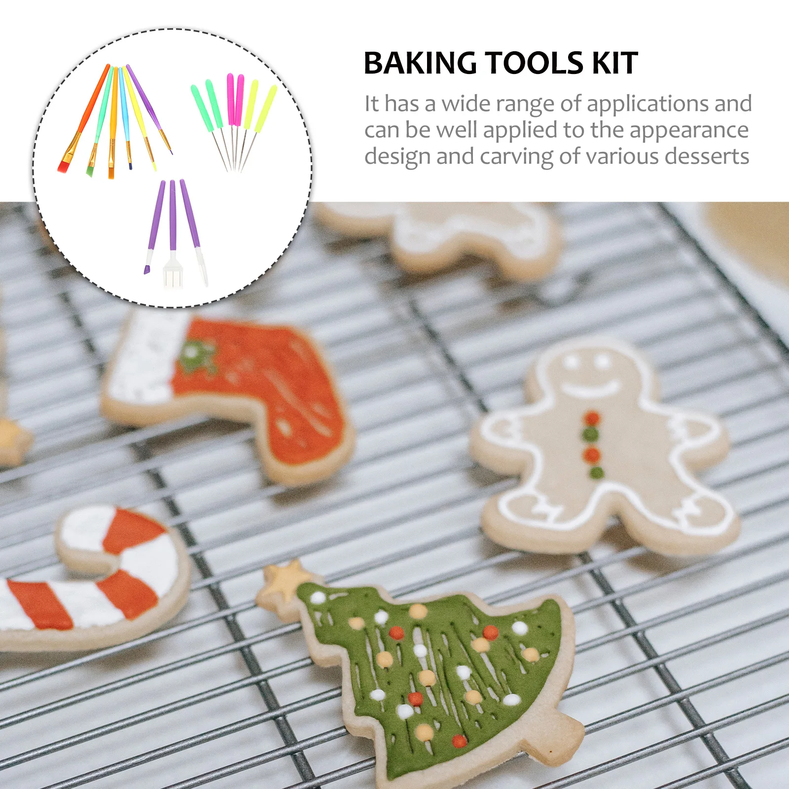 

Plastic Stainless Cake Kit Pens Fondant Carving Baking Tools Set Diversified Functions Easy Use Gifts Desserts Kitchen Barware