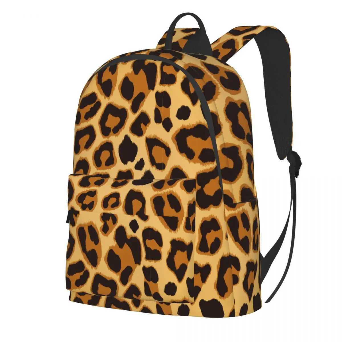 

Leopard Print Backpack Dark Burnt Orange Spots Trekking Backpacks Female Kawaii High School Bags Design Lightweight Rucksack