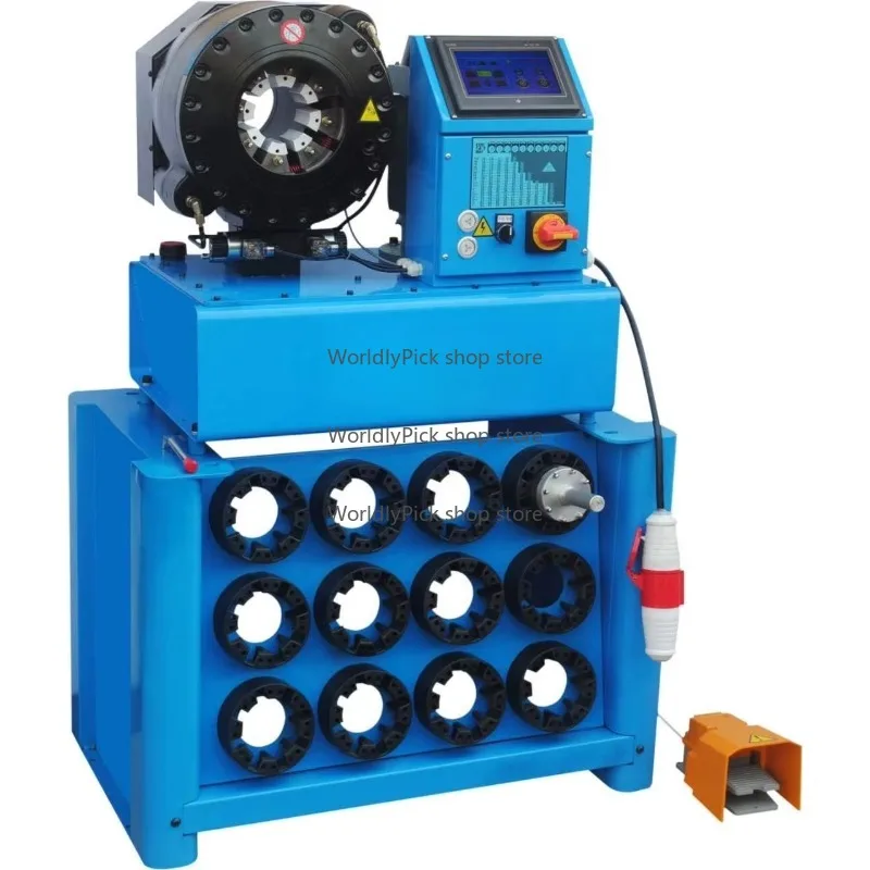 آلة تجعيد الأنابيب الهيدروليكية ذات الضغط العالي خرطوم مطاطي مع مكونات أساسية محمل مضخة تروس أدوات ضغط PLC