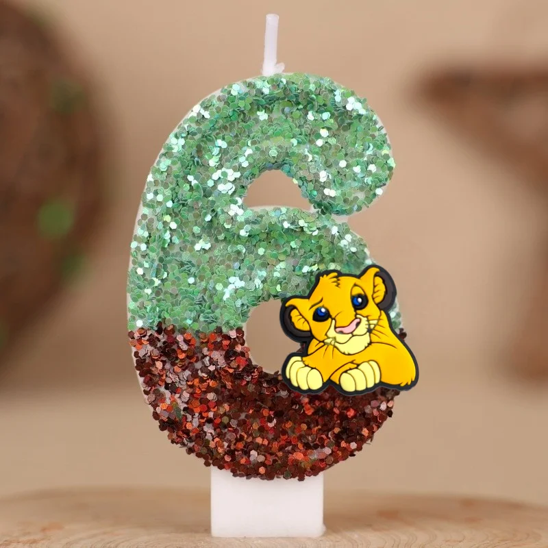 Cartoon The Lion King Simba Digital Candle Number 0-9 Kids Birthday Cake Decoration Supplies Anime Party Accessories Supplies view 6