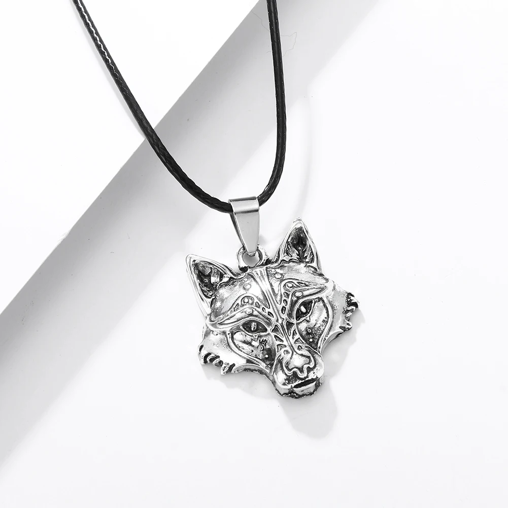 Norse i am wolf Viking Celtics Necklace For Men/Women Popular Totem Amulet With Card Jewelry Gifts Dropshipping Wholesale