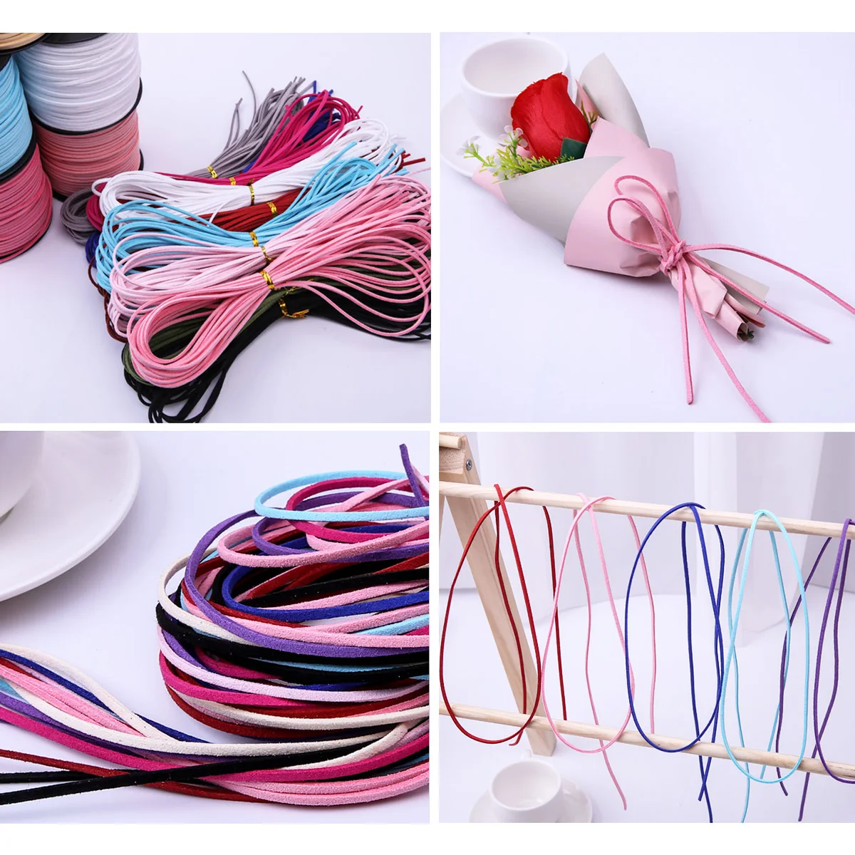 

DIY Braided Bracelet Beading Cord Faux Thread Jewelry Making Artificial String Craft Accessories