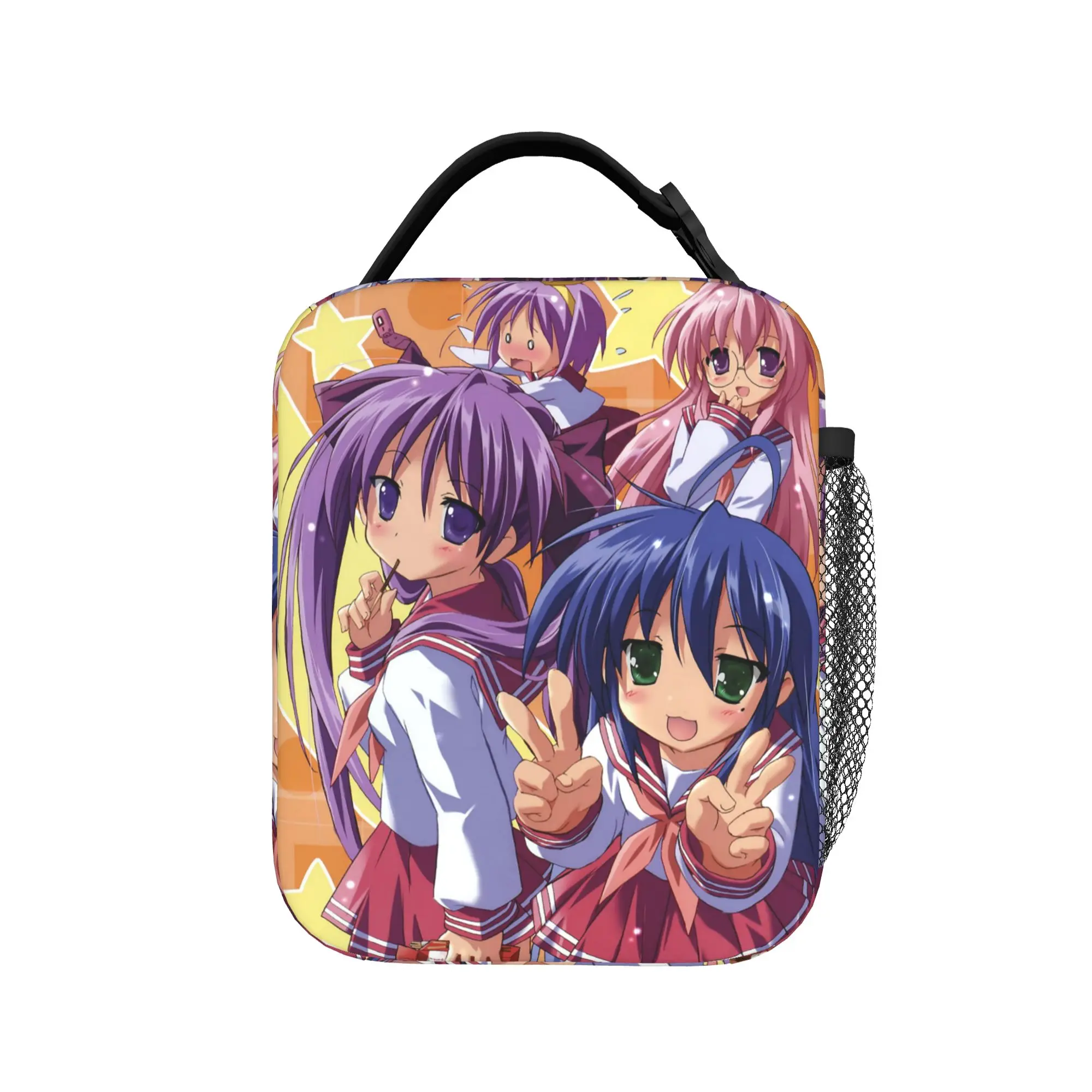 Lucky Star Insulated Lunch Bag Thermal Bag Reusable,Lunch Container Izumi Kagami Hiiragi Leakproof Lunch Box Tote Bento Pouch