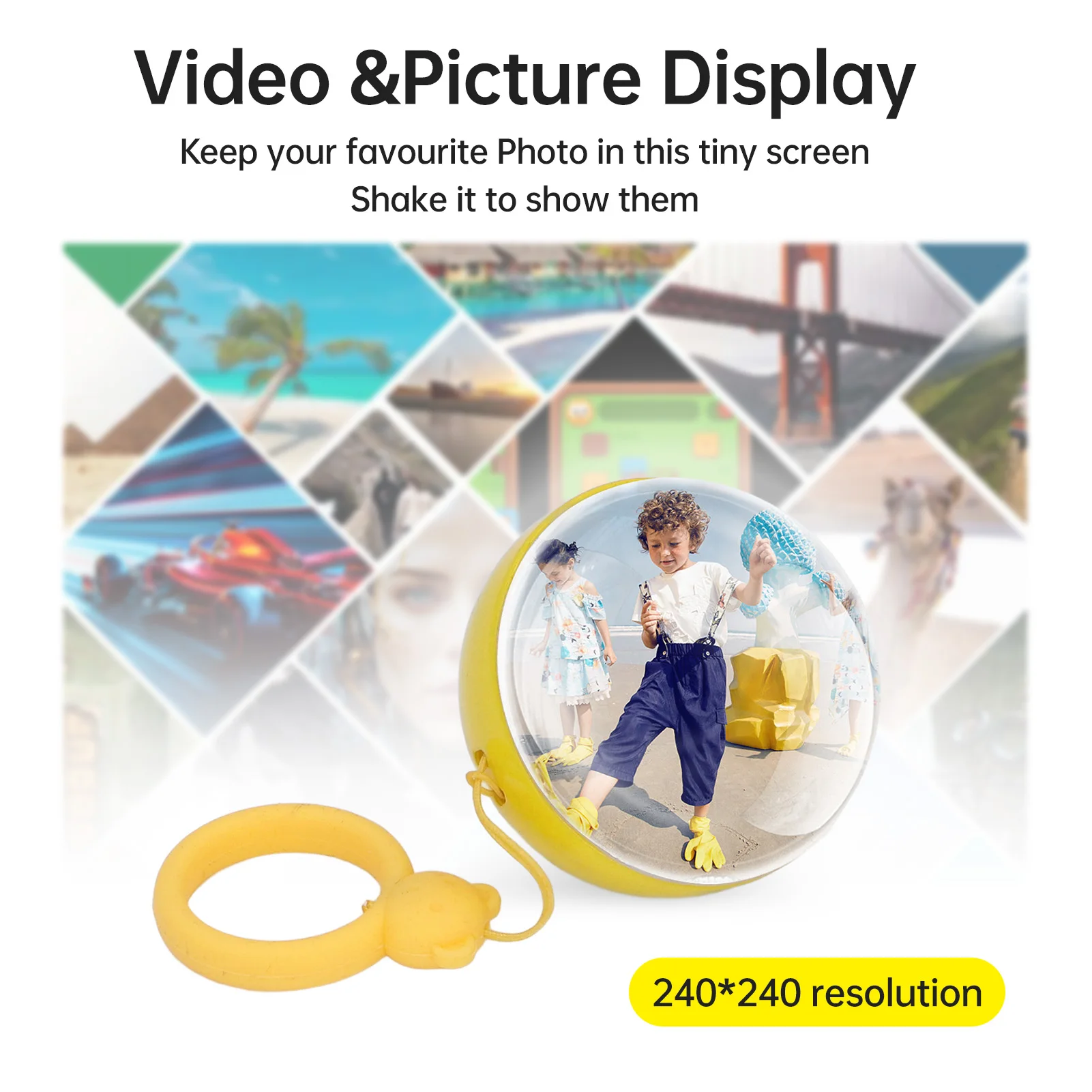 【ساخن】 كرة استشعار إلكترونية صغيرة لتخزين الملفات بسعة 1 جيجابايت تدعم عرض الصور والفيديو ألعاب مدمجة لأداة المكتب المنزلي هدية مثالية