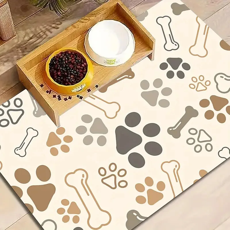 Inverno suprimentos para animais de estimação esteira de alimentação do cão gato pet placemat para comida tigela de água com à prova dwaterproof água de secagem rápida diatom ooze tapete