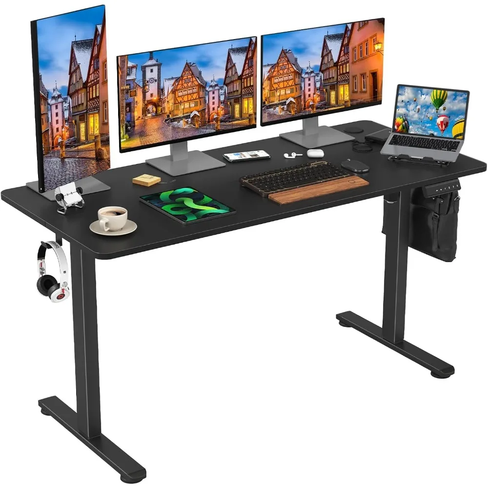 

Electric Standing Desk Adjustable Height Sit Stand Home Office Desk with Splice Board