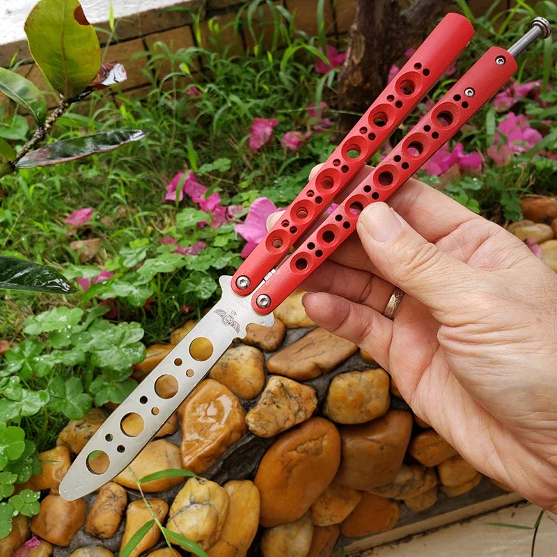 BM40 EDC Trainer Knife Steel Blade Jilt Knife Camping Pocket Survival Butterfly Knife