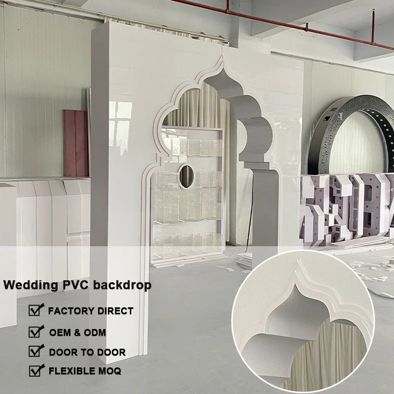 Large Party Decoration Stage White Acrylic Wedding Backdrop Wall Decoration Wedding Stage Decoration