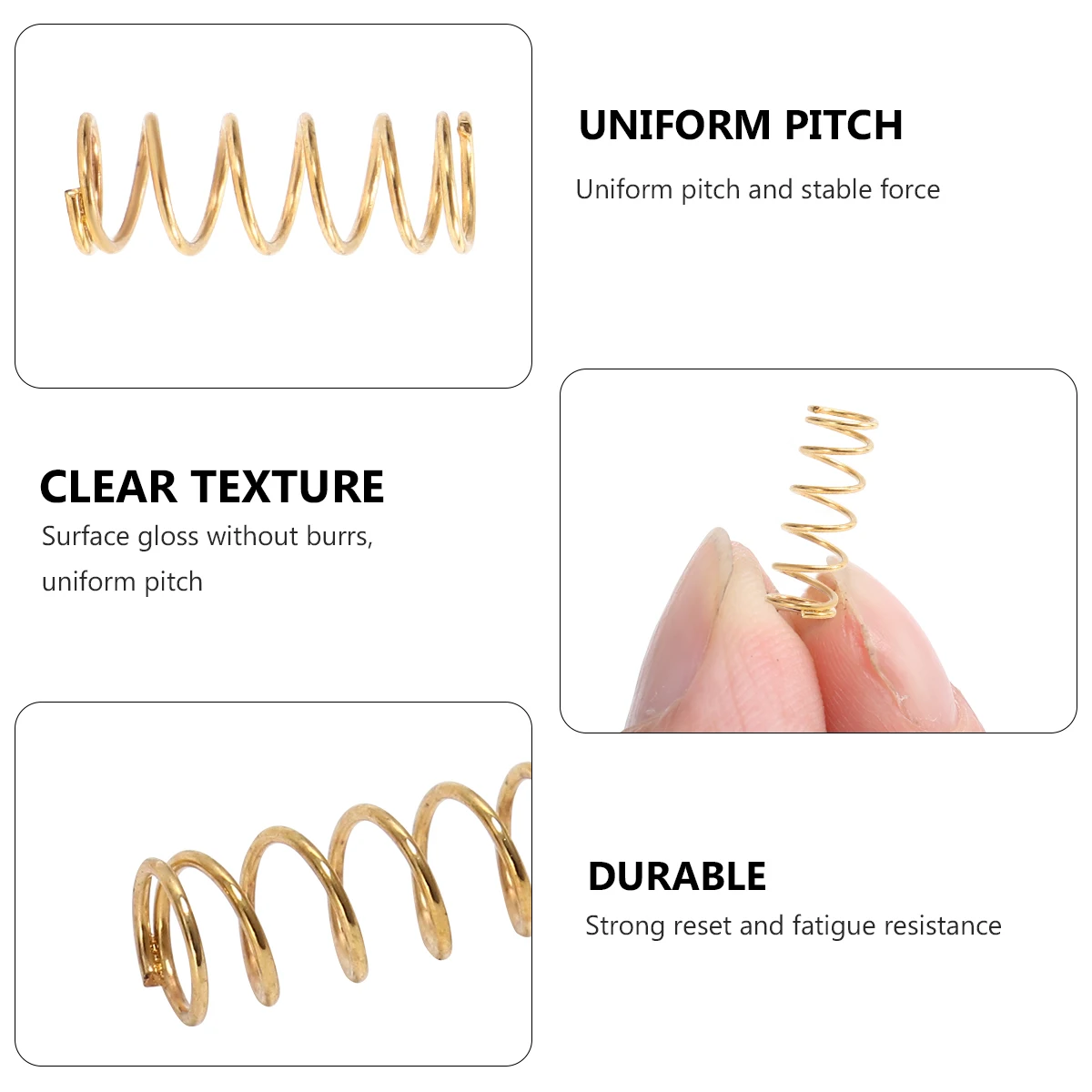 

17pcs Electric Guitar Spring Pickup Adjust Height Durable Bass Tension Straight Bridge Pull String Long Lasting Use