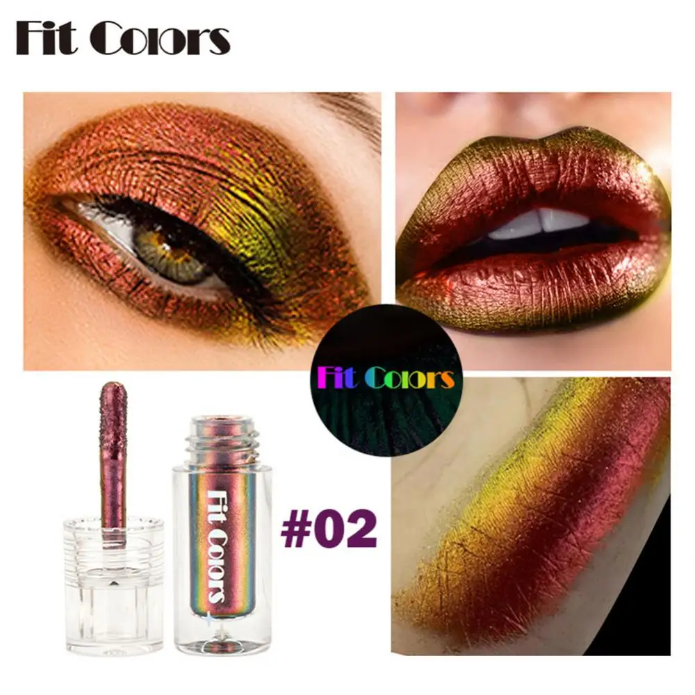 Fit Kleuren Hoge Kwaliteit Oogschaduw Chameleon Vloeibare Shiny Gemakkelijk Toepassing Multichrome Oogschaduw Diamant Gloss Cosmetische Make-Up