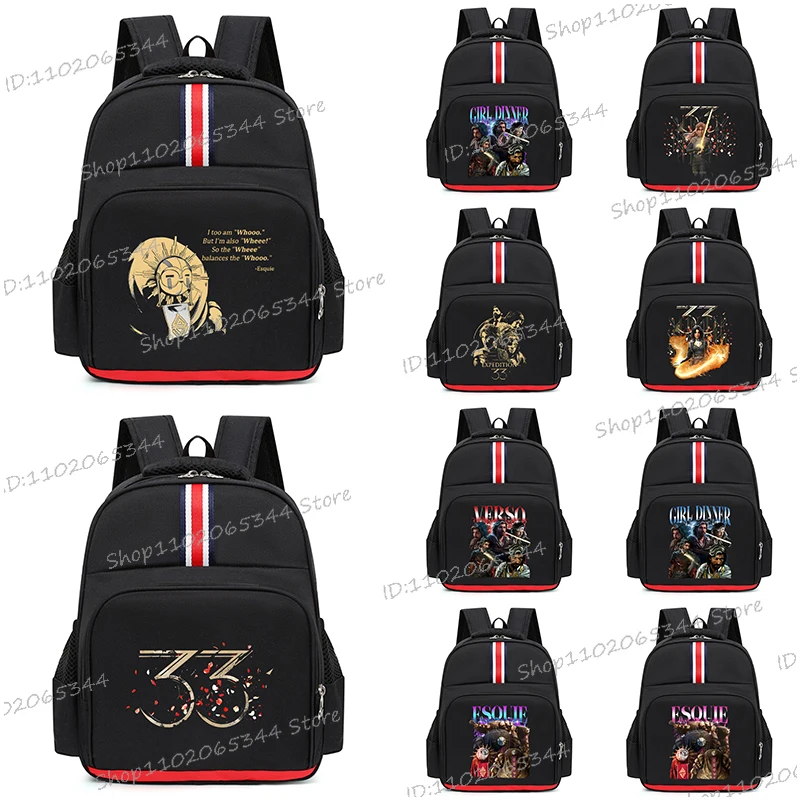 

Clair Obscur Expedition 33 School Bag Anime Figure Boy Girl Knapsack Teenager Game Fan Gifts Backpack Kindergarten Bagpack