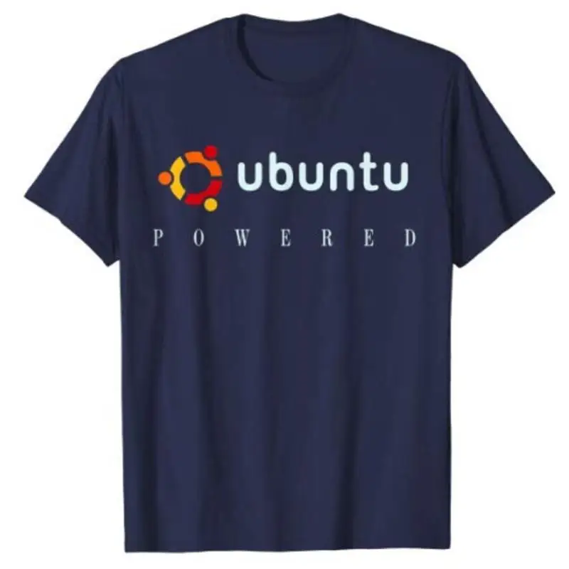 Ubuntu Linux Powered T Shirt Tux Penguin Tagline And Logo Open Source Os