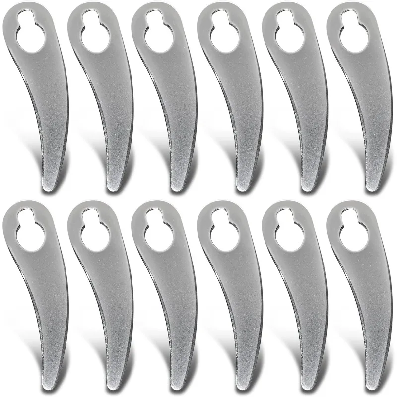 

12 pieces of lawn mower metal blades, lawn mower replacement blades, lawn mower blades, lawn mower spare parts
