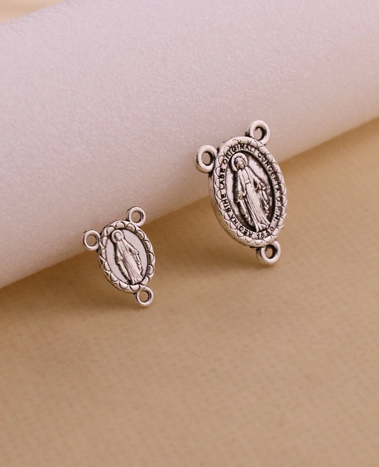 30Pcs/100Pcs Christian Virgin Mary Rosary Center Our Lady Medalla Milagrosa Centerpieces Connectors for DIY Jewelry Accessories