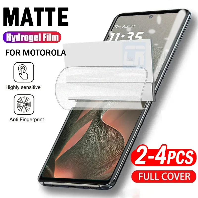 

2-4pcs Anti fingerprint Matte Hydrogel Film For Motorola Edge 2025 Screen Protector Razr Plus 60 50 Ultra 2024 S50 Neo G85 Film