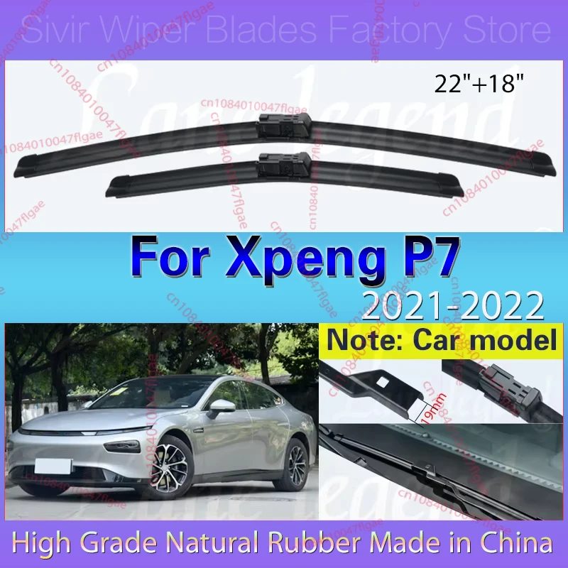 

Car Wipers For Xpeng P7 2021 2022 Wiper Blade Rubber 22"+18" Car Front Windshield Windscreen Rain Brush Accessories High Quality
