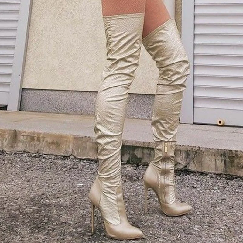 

Solid Over Knee High Matte Boots Thin High Heel Sexy Fashionable Cool Winter Casual Big Size Woman Shoes Zapatillas Mujer