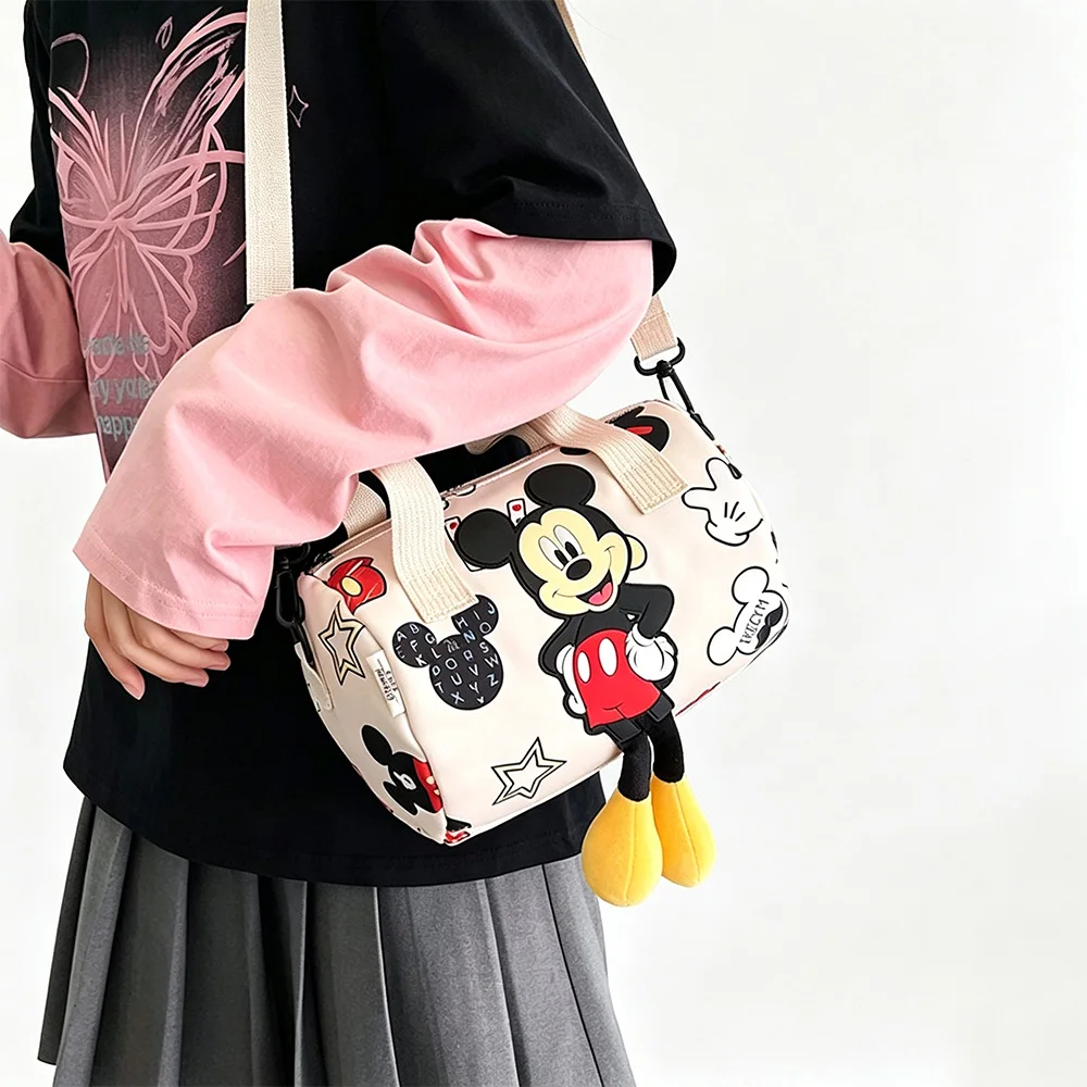 Damen-Handtasche aus Canvas mit großem Fassungsvermögen, modische Umhängetasche mit Cartoon-Design, Einkaufstasche – Detail 18