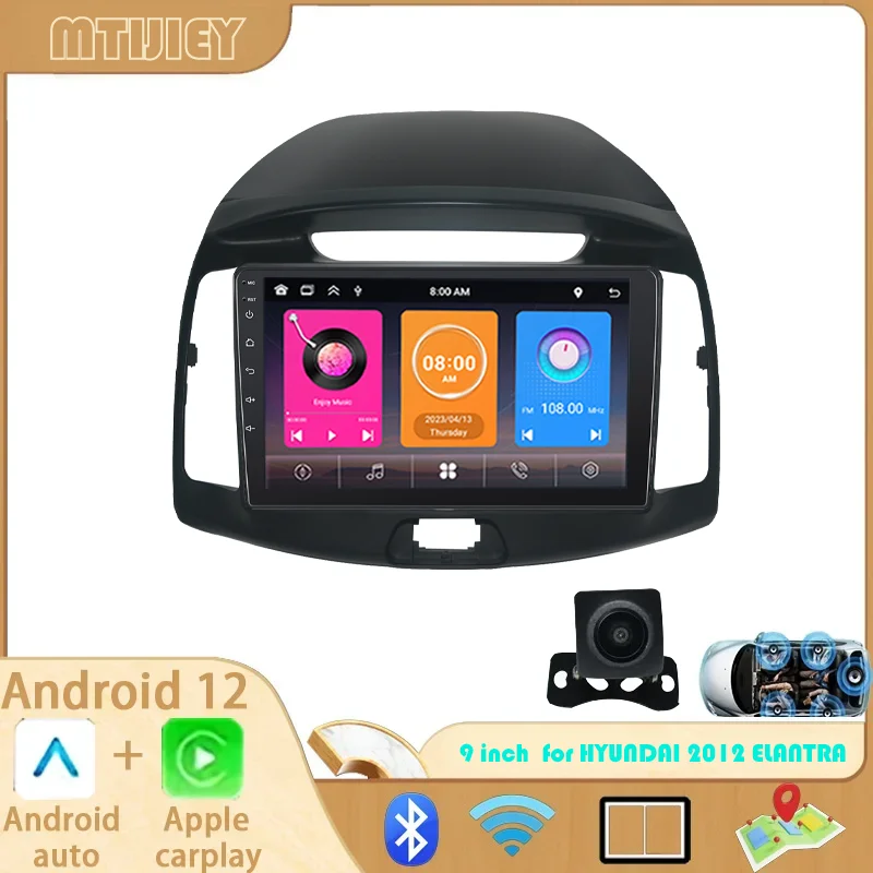 

Wireless CarPlay Android 13 Auto Radio for HYUNDAI 2012 ELANTRA Car Multimedia GPS 2din autoradio 9 inch