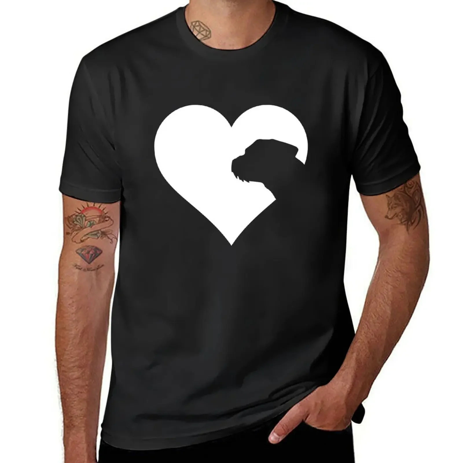 

The Heart of the Border Terrier Lover T-Shirt quick-drying anime clothes boys whites cheap stuff slim fit t shirts for men