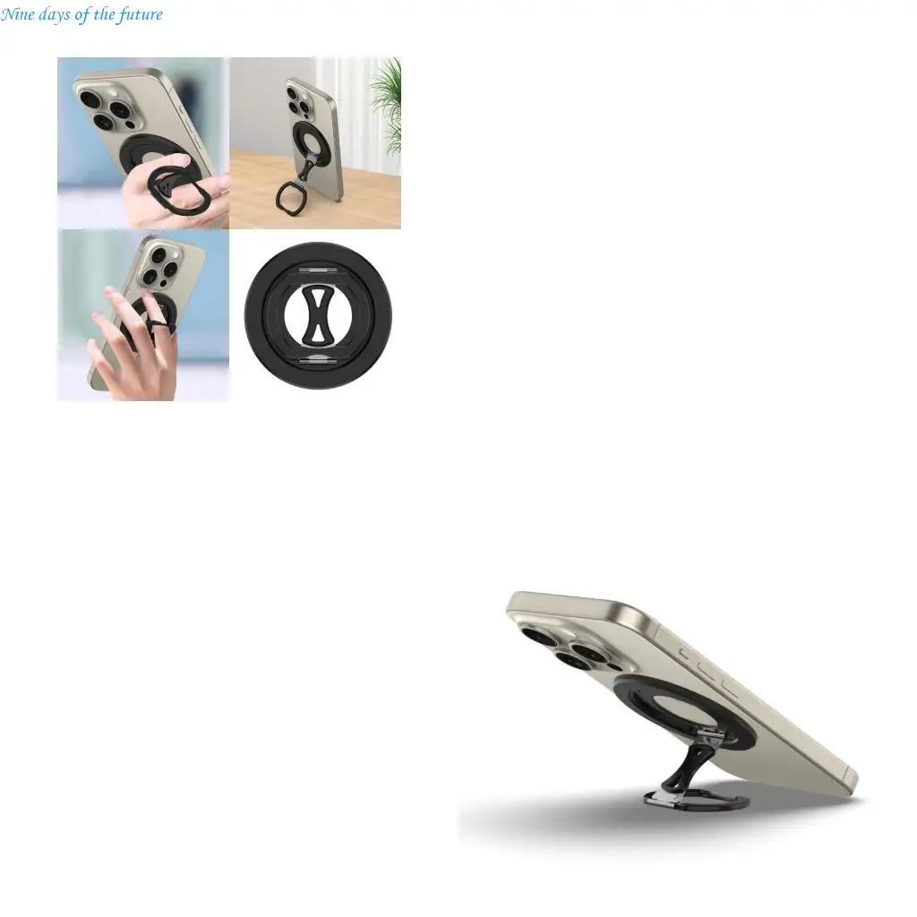 

Multiple Phone Stand Strong Adhesion Rotating Base Ergonomic Black Holder Rack for Secure Phone Mounting E65A