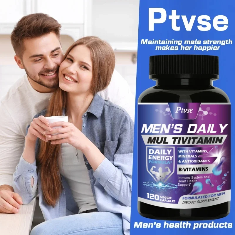 Multivitamin for Men Supplement, Immune System Health Support, with Vitamin A, B12, C & D, Daily Nutritional Support, Non-GMO