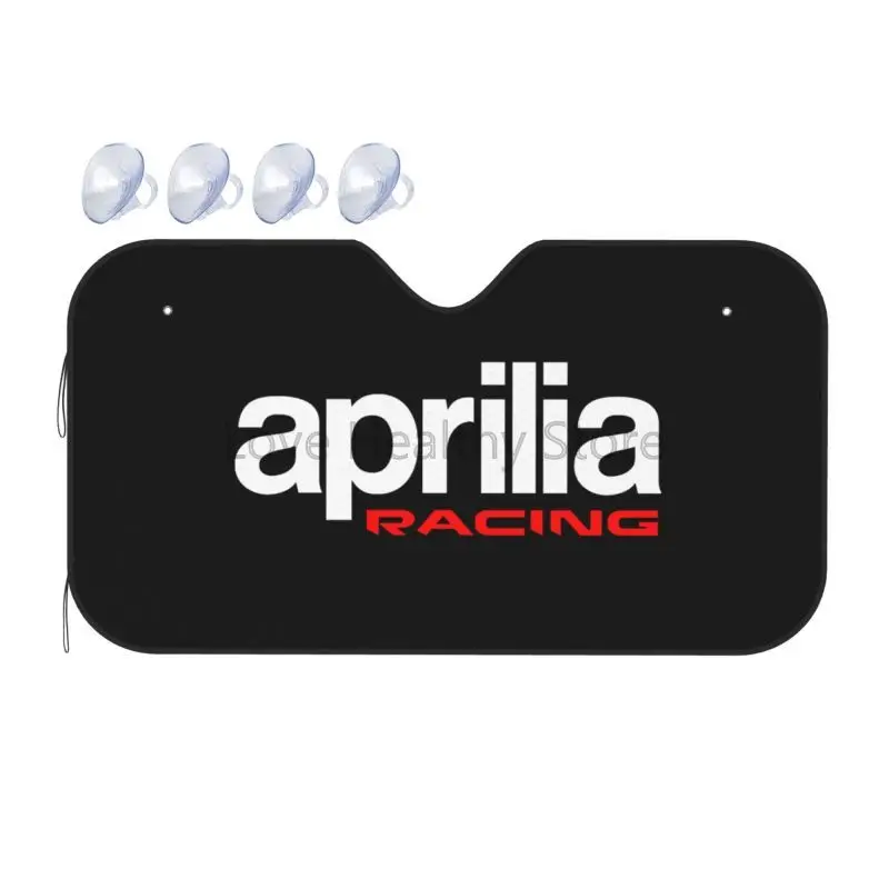 

Aprilia Racing Logo Print Car Windshield Sun Shade Front Window Sunshade Foldable Sun Visor Protector Blocks UV Rays 55x30 Inch