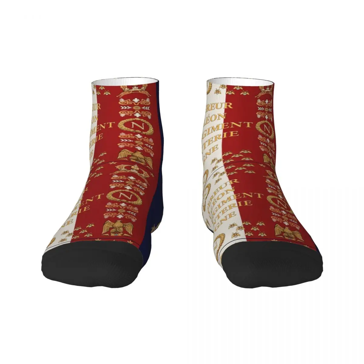 Napoleonic French 85th Regimental Flag REMASTERED Mens Crew Socks Unisex Funny 3D Printed Dress Socks