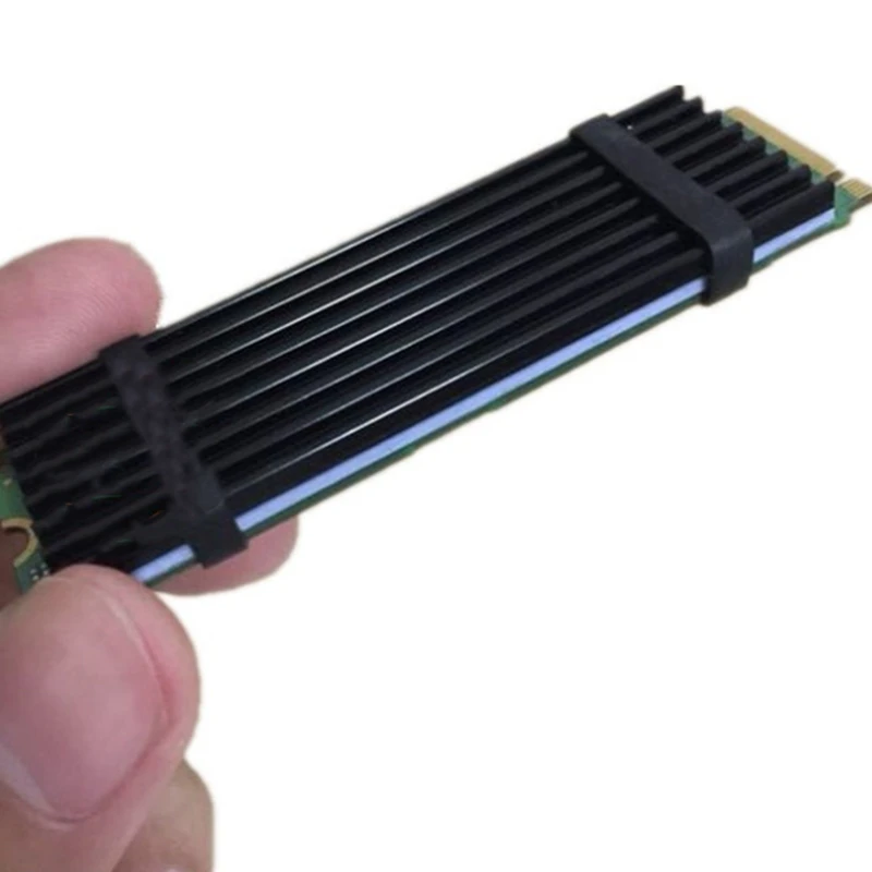 2X Aluminum Heatsink Chipset Heat Sink,With Cooling Pad,For NVME NGFF M.2 2280 PCIE SSD-AAAE