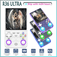 New R36 ULTRA Handheld Video Game Console Retro Linux System HD 4inch IPS Screen Open Source Portable Video Player 128GB Games