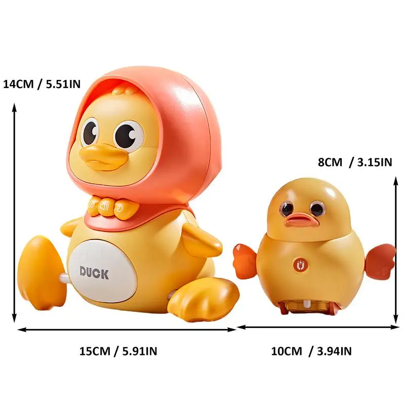 Duck Family Toy Duck Musical Toys Crawling Toy Interactive Action Learning Educational Light Up Singing Duck With Duckling For 1