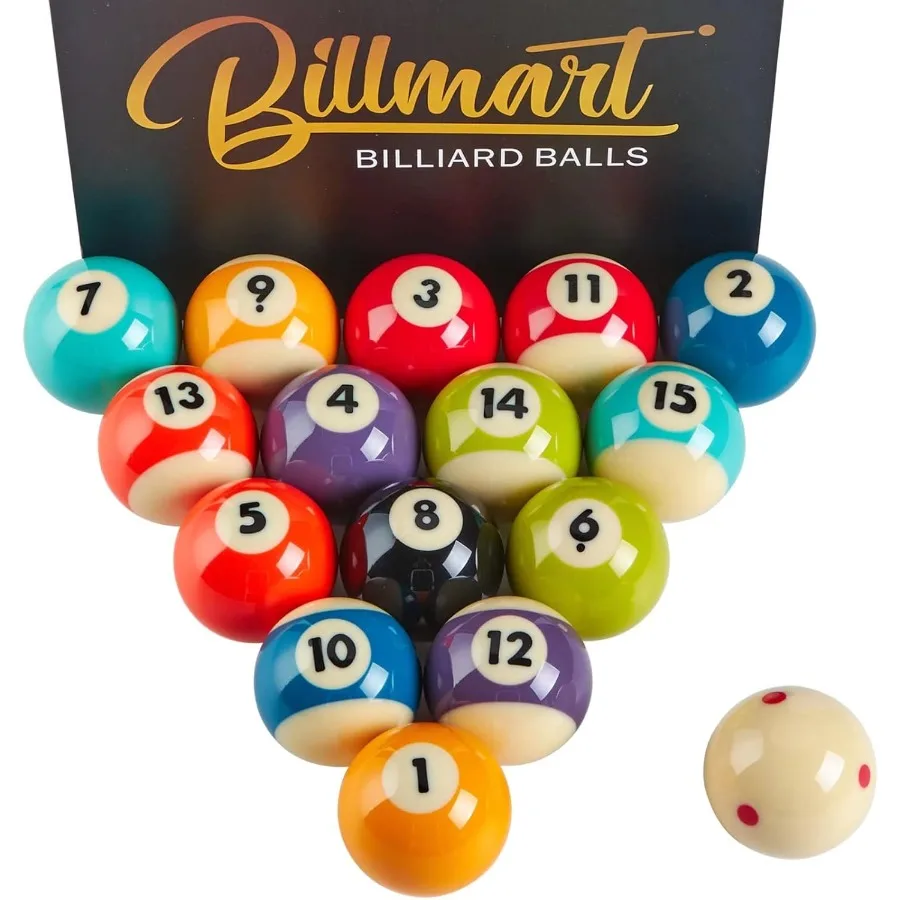 

Premium Billiard Balls Pool Table Accessories 2-1/4 Regulation Size 16 Pool Balls Billiard Set