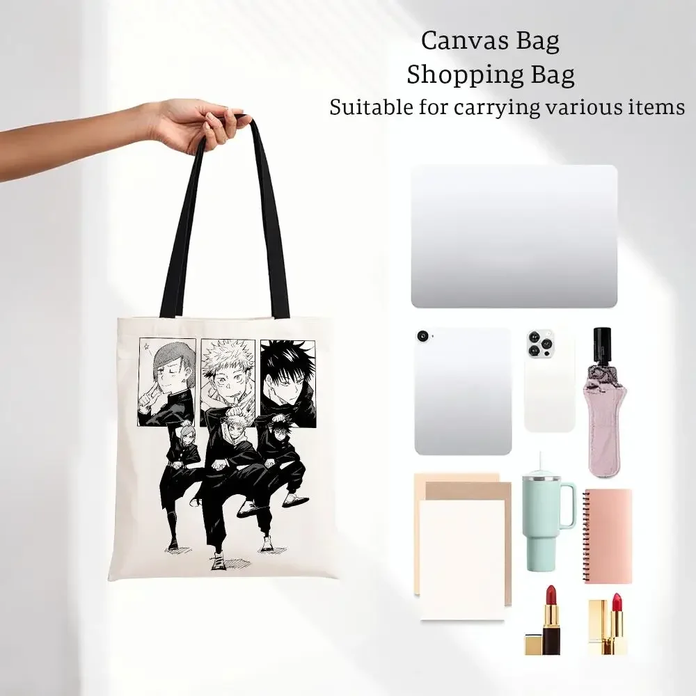 Anime Manga Jujutsu Kaisen Storage Bags Bags Series Print Bag Lightweight Shoulder Daily Shopping Bags