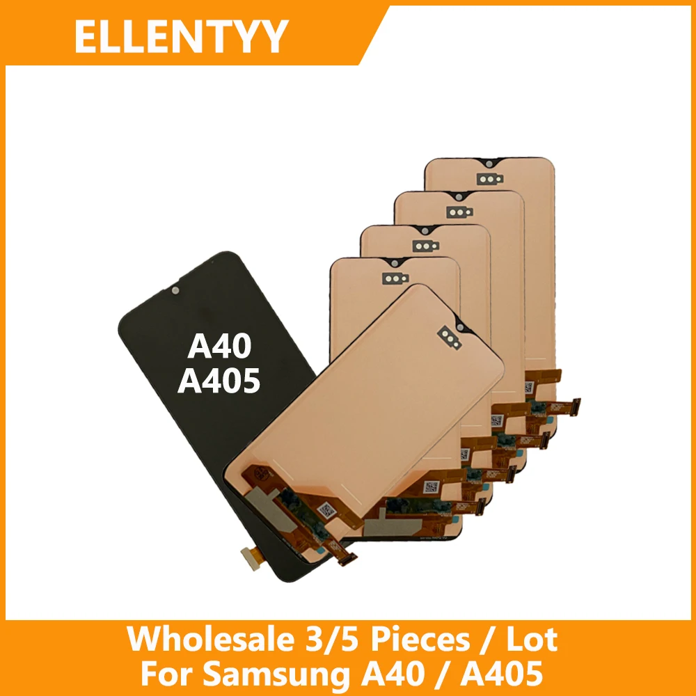 

Оптовая продажа, 3/5 шт./лот, высокое качество для Samsung A40 A405 A405F A405FN/DS, ЖК-дисплей с сенсорным дигитайзером