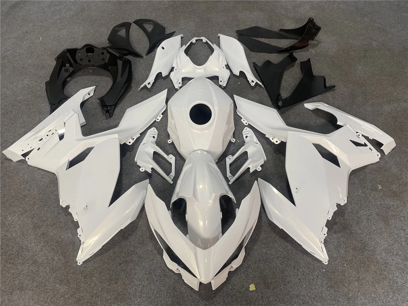 Motorcycle Fairing Set Body Kit Plastic For Ninja 400 EX400 2018-2019 2020 2021 2022 Accessories Bodywork Cowl Pearly white