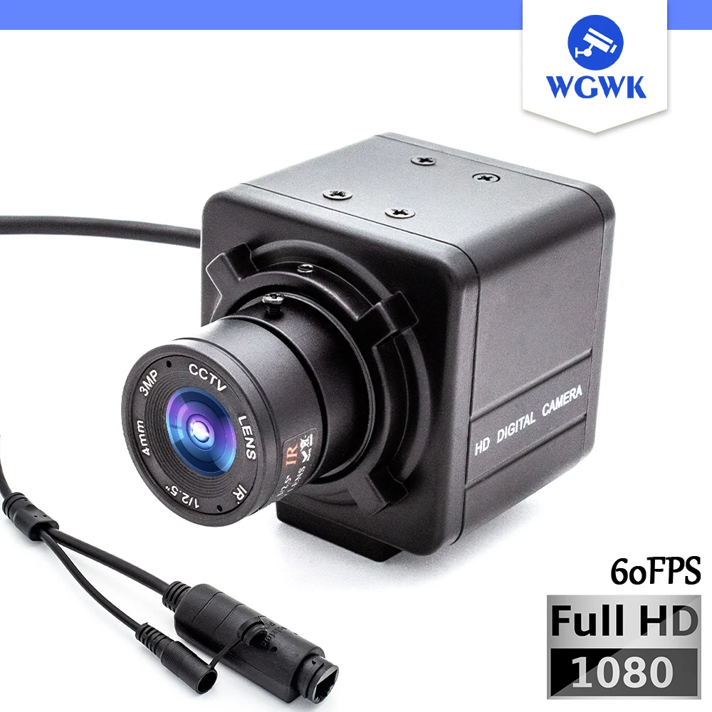 

WGWK-IP200W60 1080P High Speed 60FPS POE48V Industrial Metal Box 4/6/8mm Fixed Focal Lens IP Camera SSC377D For Machine Vision