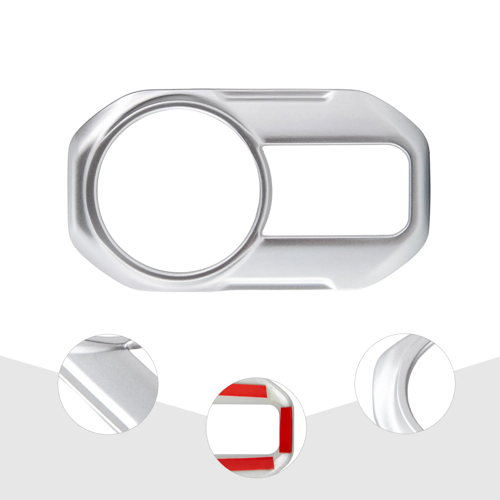 

Silver Headlight Lamp Switch Button Cover Trim For Jeep Wrangler JL JT 2018-2021