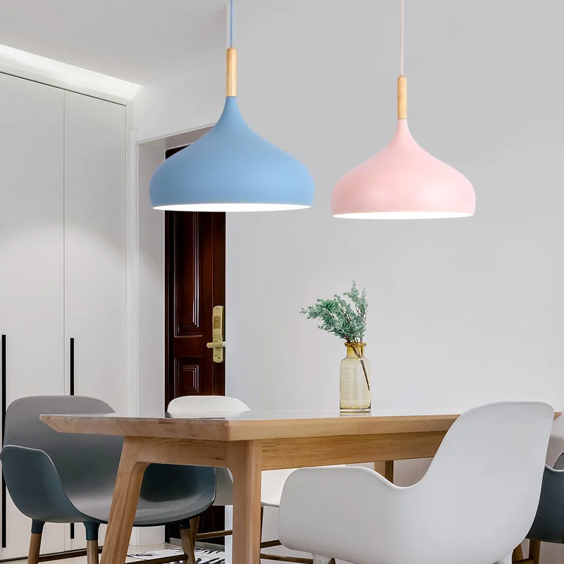 Alumínio Único Lustre para Restaurante, Lâmpadas Pingente Modernas, Lustre Macaroon, Quarto Pendurado Luzes, Escritório Decorativo, Novo