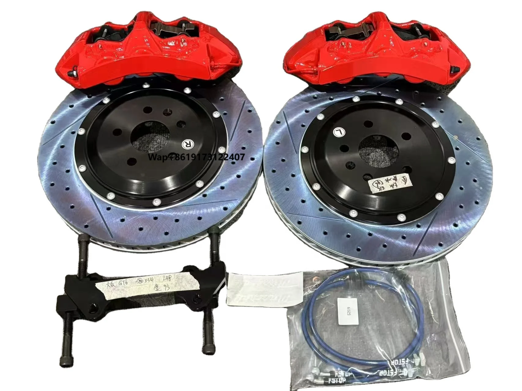 

Комплект 6-поршневых тормозов Big Brake для 2019 FK8 10-го поколения, 20-дюймовые передние тормоза GT6 с ротором 380 мм и колодками