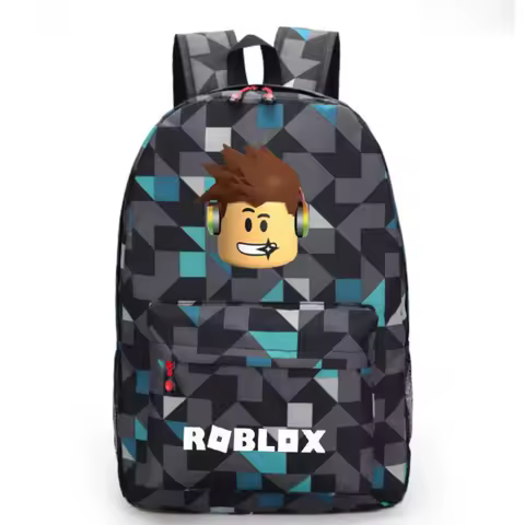 ROBLOX Backpack Creative Peripheral Backpacks Lightning Grid Starry Sky Backpack Male Female Student Backpacks Large Capacity